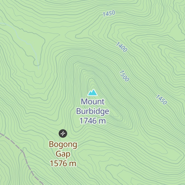 Map of Mount Burbidge