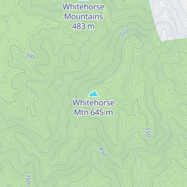 Map of Whitehorse Mtn