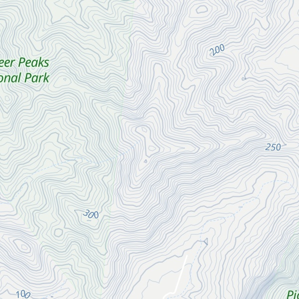 Map of Pioneer Peaks NP
