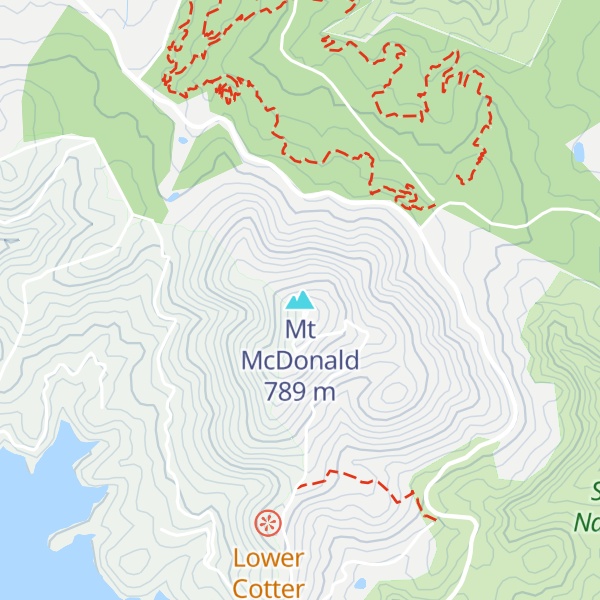Map of Mt McDonald
