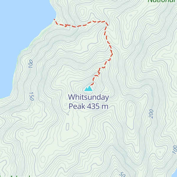 Map of Whitsunday Peak