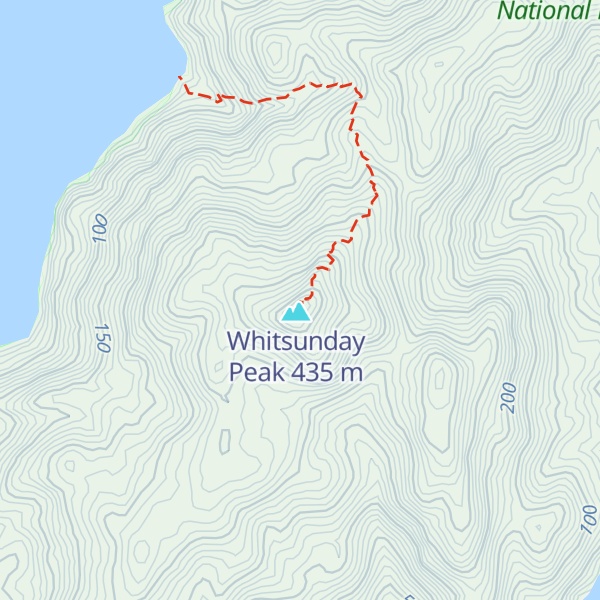 Map of Whitesunday Peak
