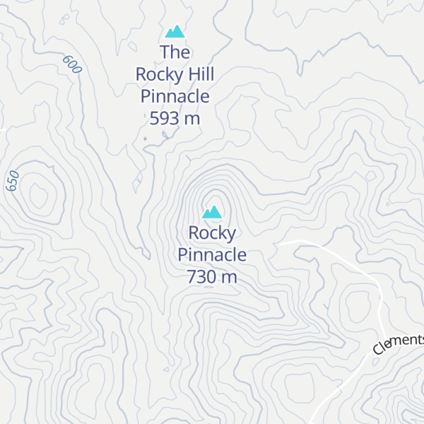 Map of Rocky Pinnacle
