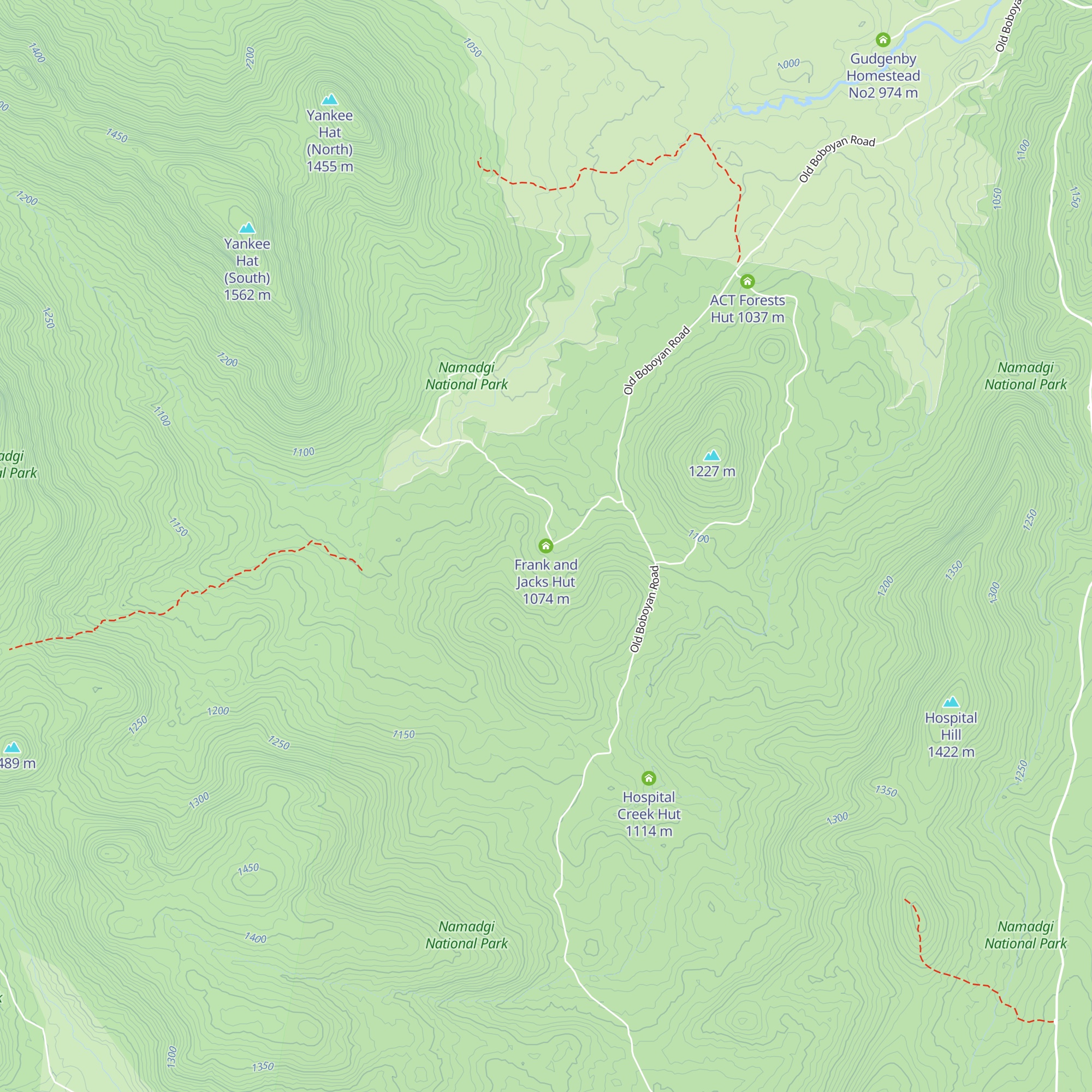 Frank and Jacks Hut map