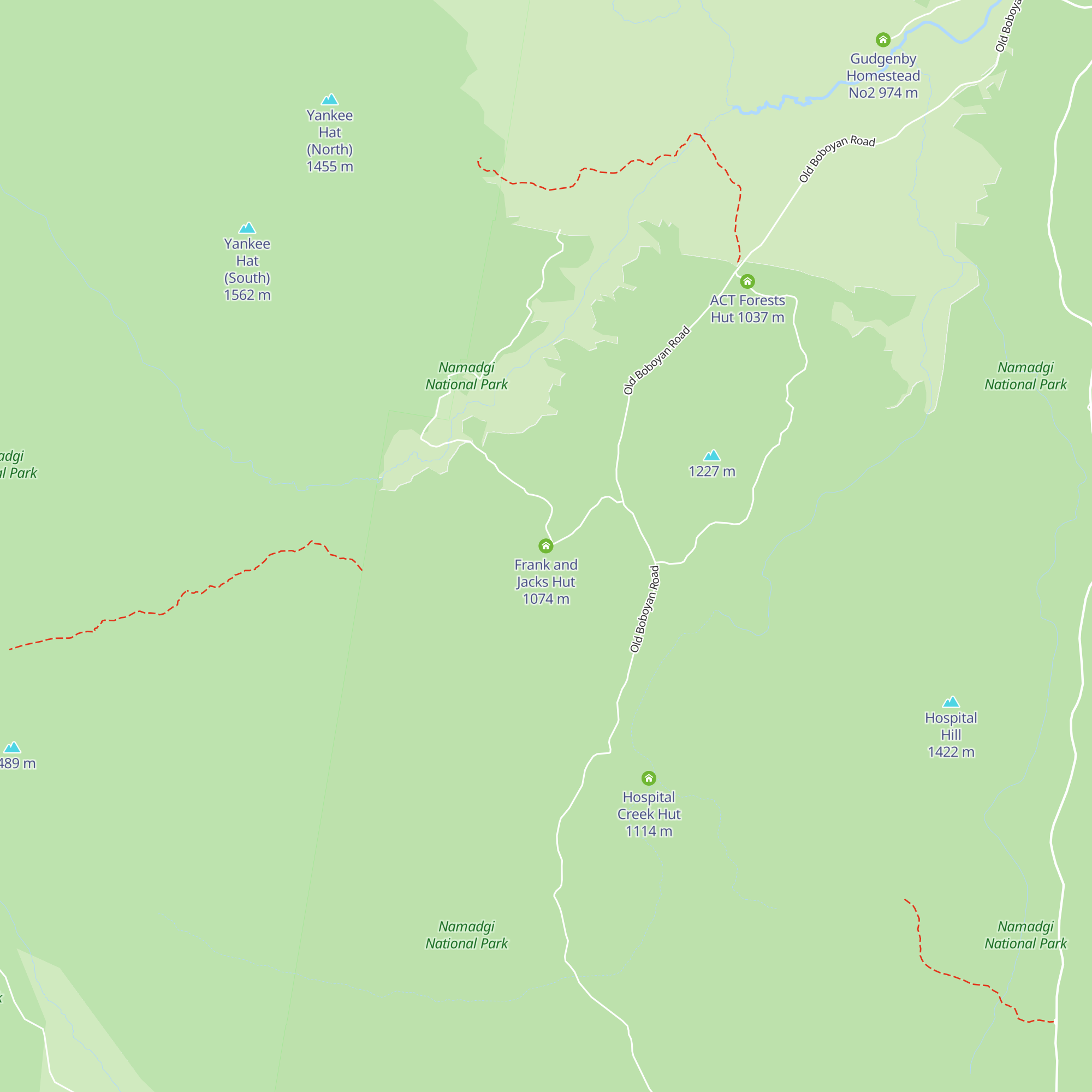 Frank and Jacks Hut map