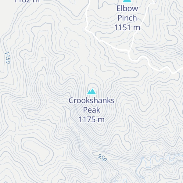 Map of Crookshanks Peak