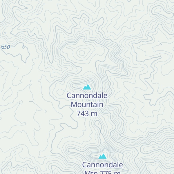 Map of Cannondale Mountain