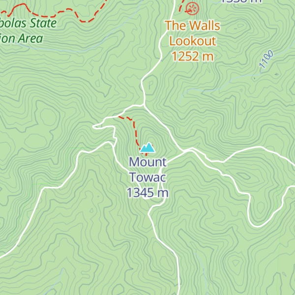 Map of Mount Towac
