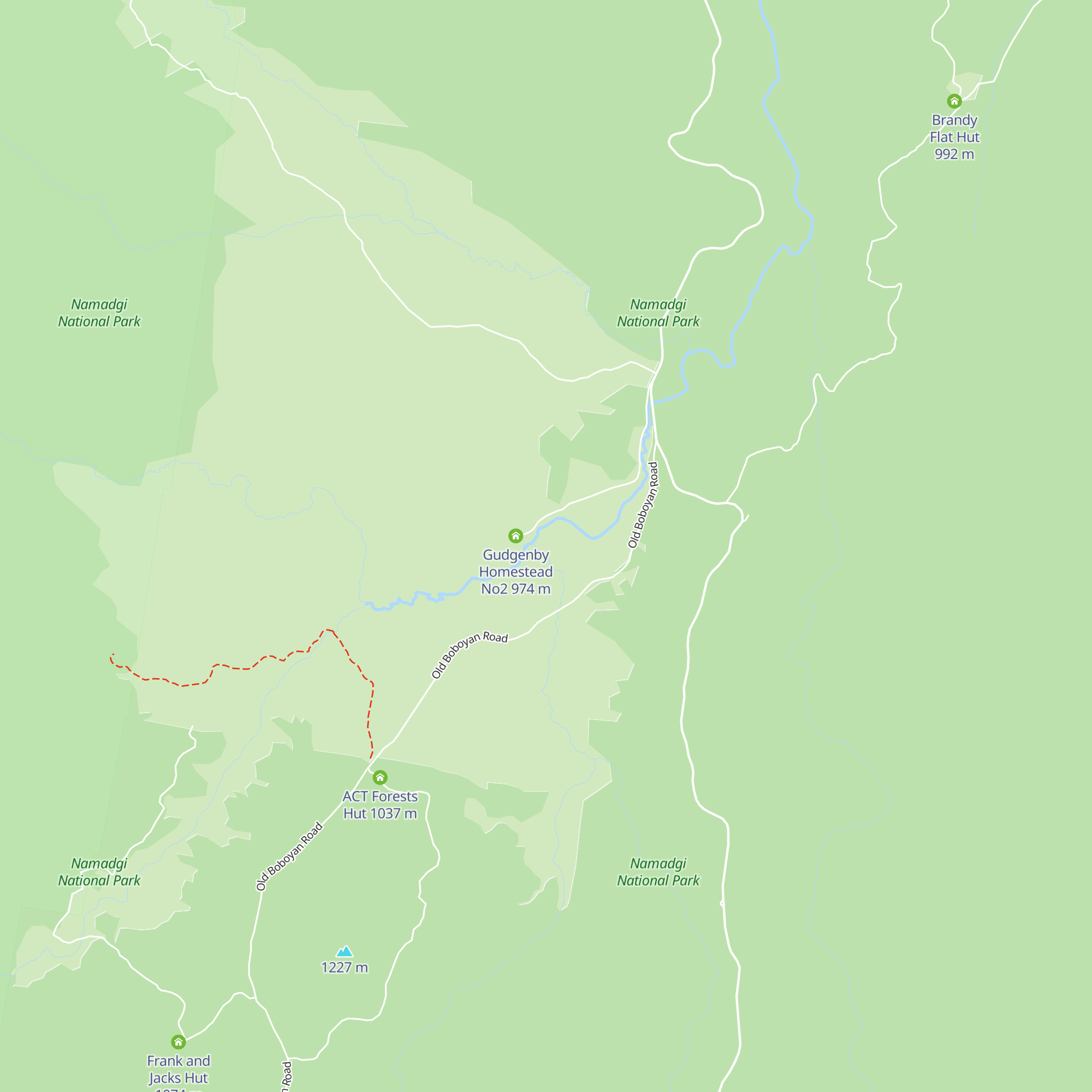 Gudgenby Cottage map