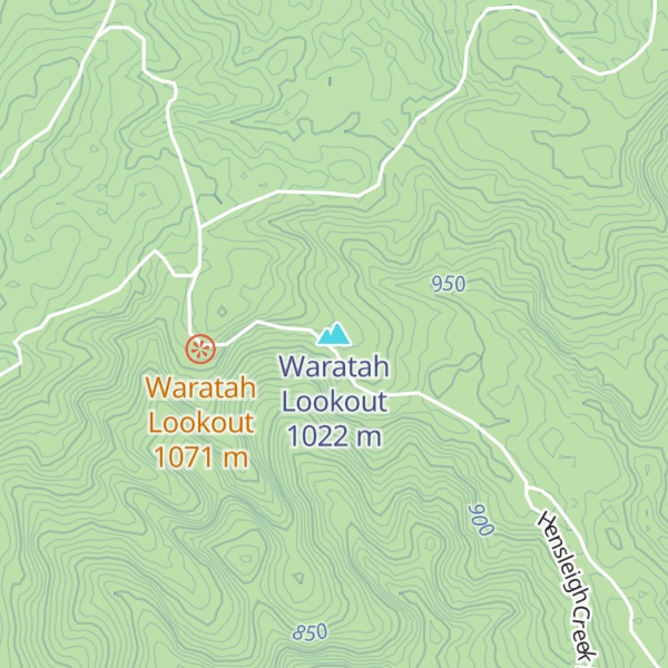 Map of Waratah Lookout