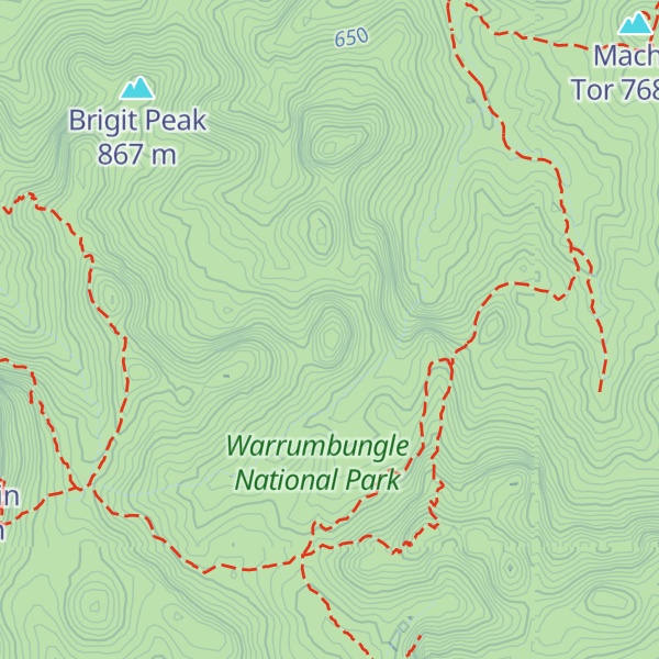 Map of Balor Peak