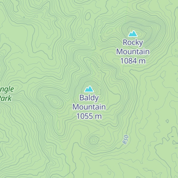 Map of Baldy Mountain