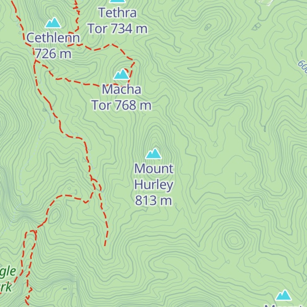 Map of Mount Hurley