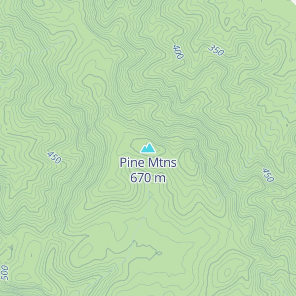 Map of Pine Mtns