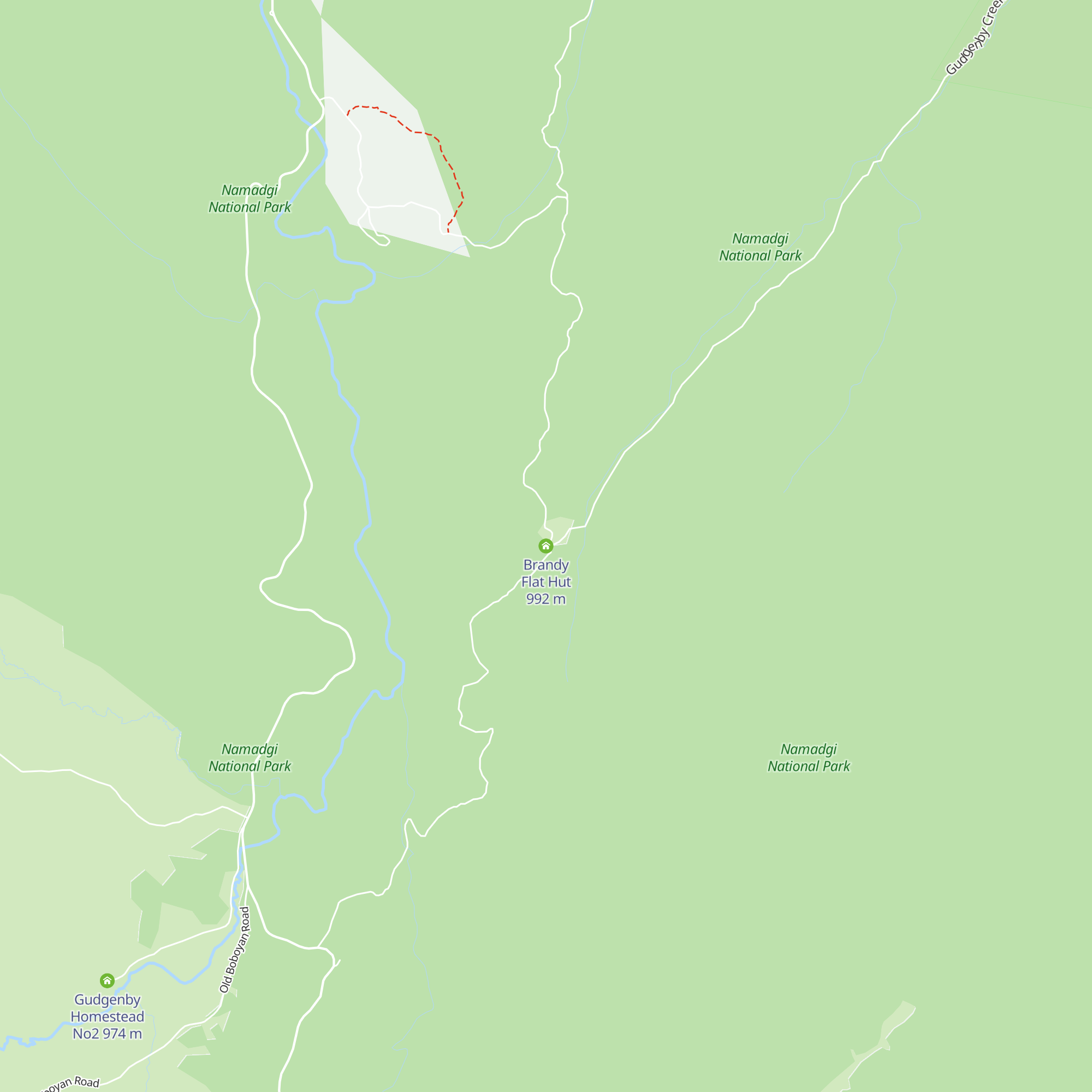 Brandy Flat Hut map