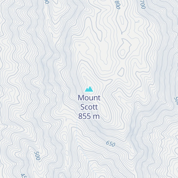 Map of Mount Scott
