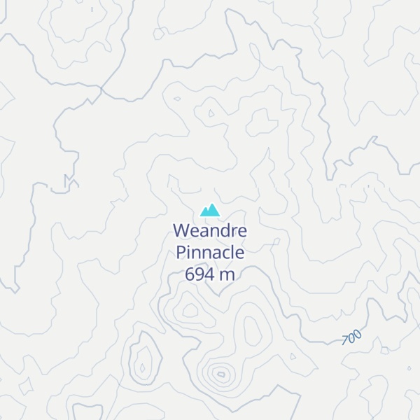 Map of Weandre Pinnacle