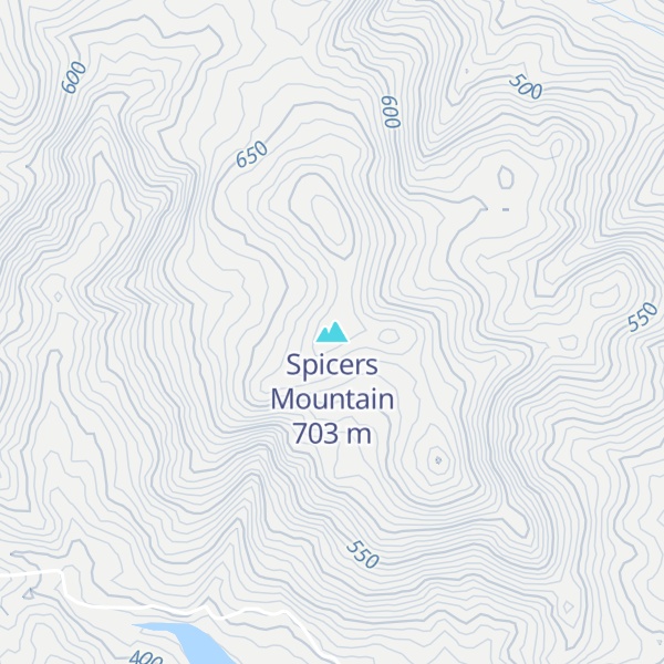 Map of Spicers Mountain