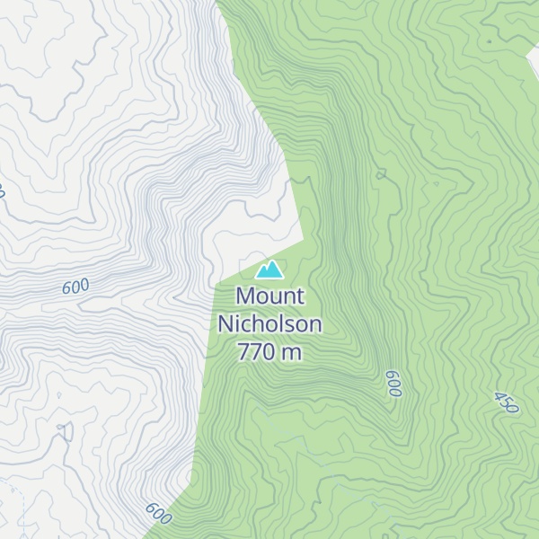 Map of Mount Nicholson