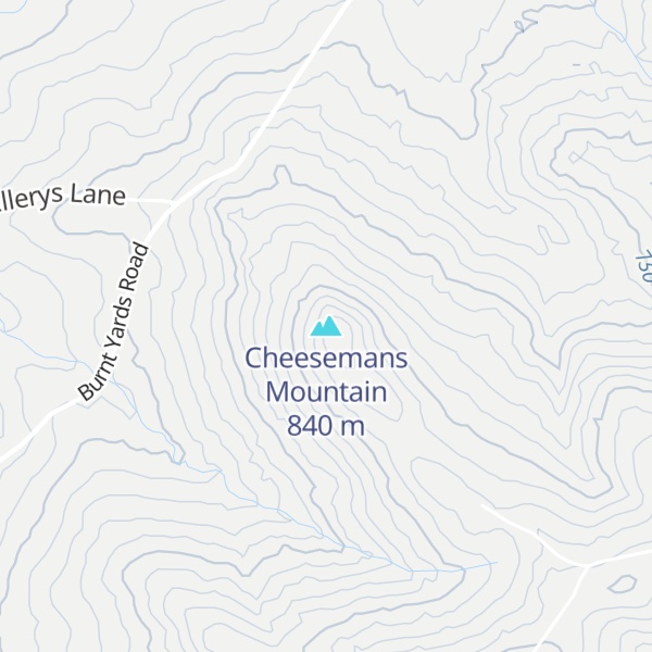 Map of Cheesemans Mountain