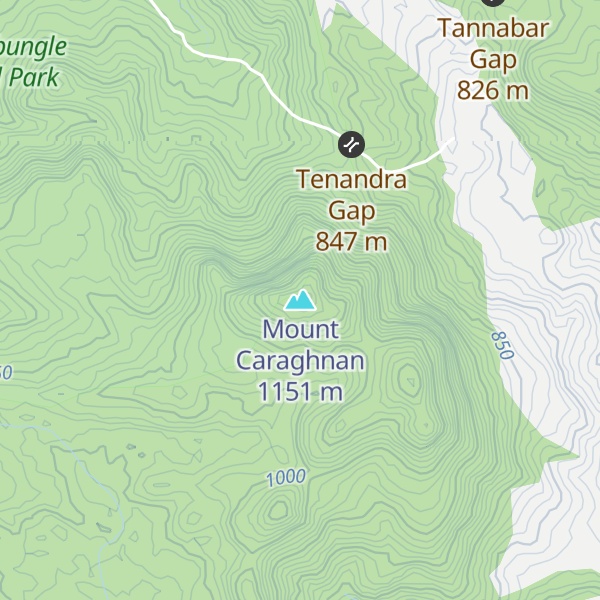 Map of Mount Caraghnan