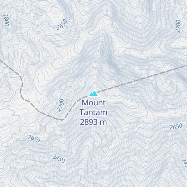 Map of Mount Tantam
