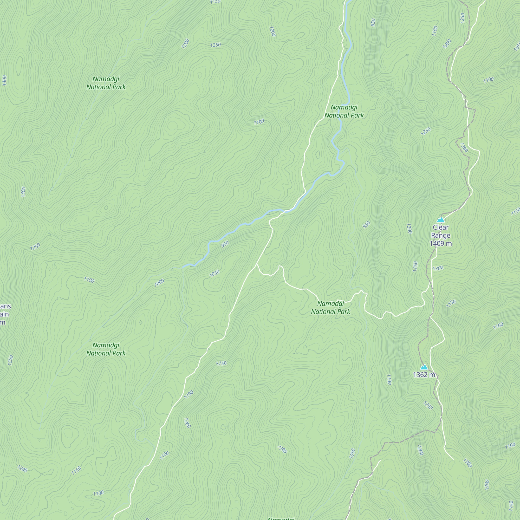 Horse Gully Hut map