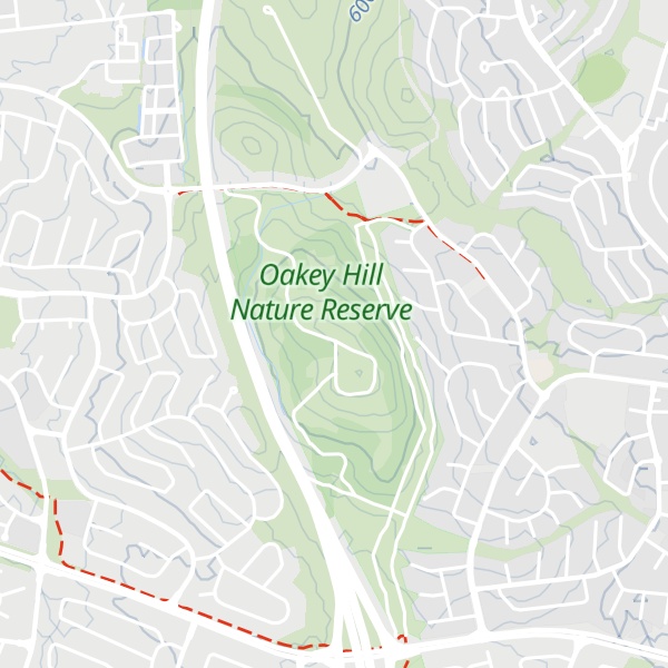 Map of Oakey Hil