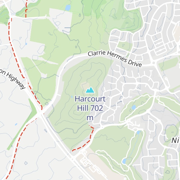 Map of Harcourt Hill