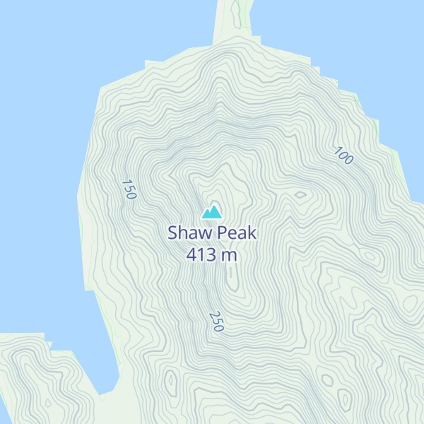 Map of Shaw Peak