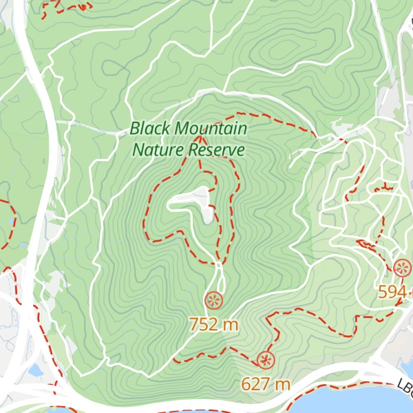 Map of Black Mountain
