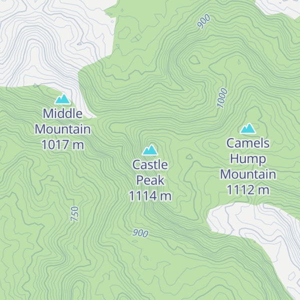 Map of Castle Peak