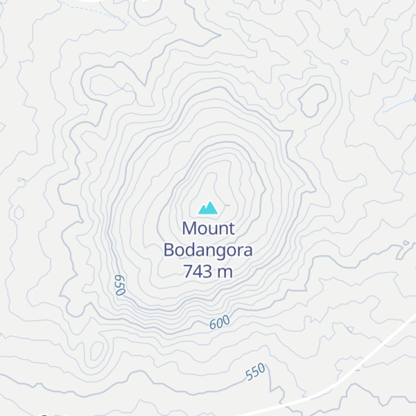 Map of Mount Bodangora