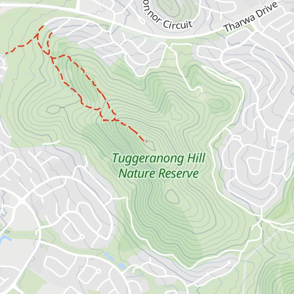 Map of Tuggeranong Hill