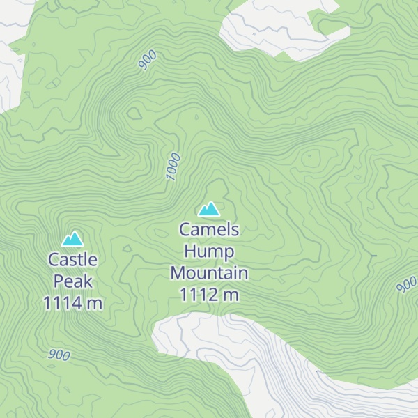 Map of Camels Hump Mountain