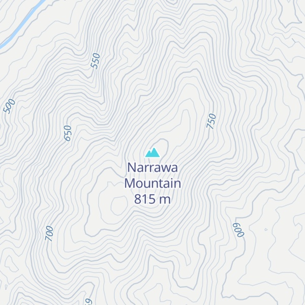 Map of Narrawa Mountain