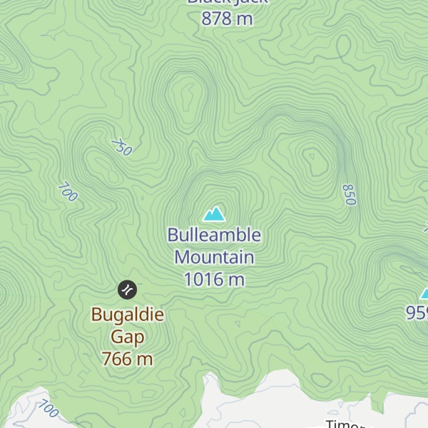 Map of Bulleamble Mountain