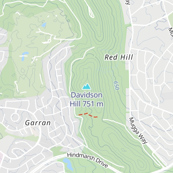 Map of Davidson Hill