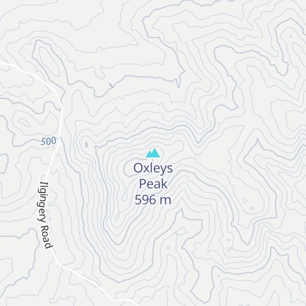 Map of Oxleys Peak