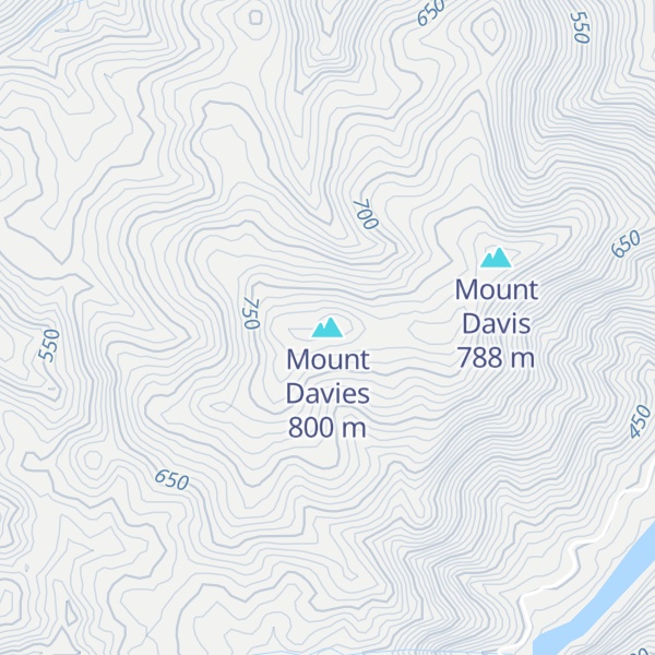 Map of Mount Davies