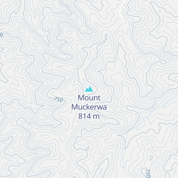 Map of Mount Muckerwa