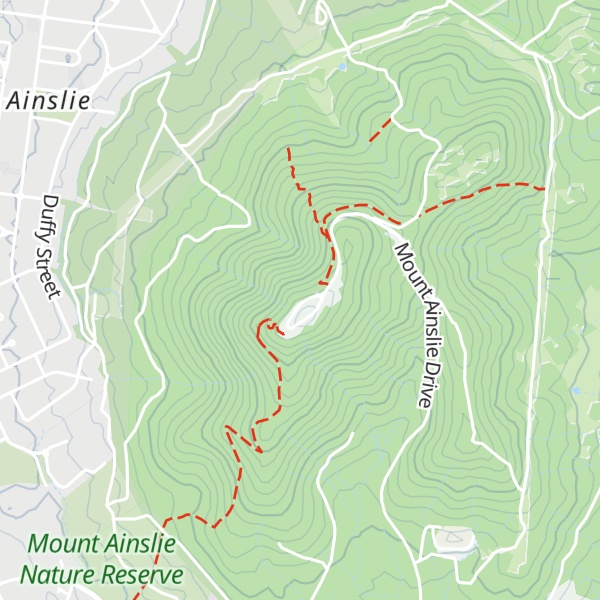 Map of Mount Ainslie