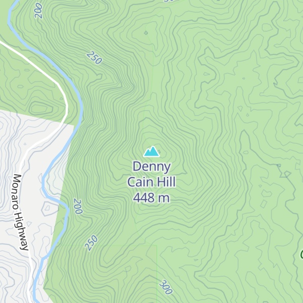 Map of Denny Cain Hill
