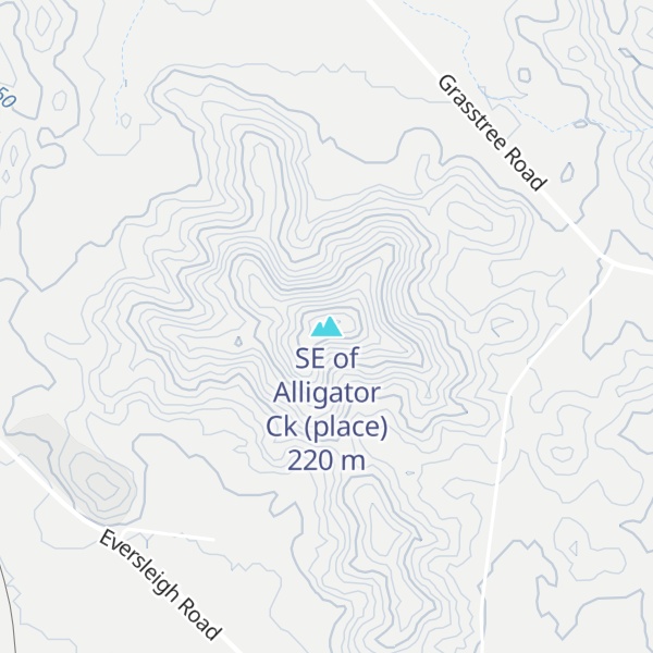 Map of SE of Alligator Ck (place)