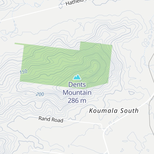 Map of Dents Mountain