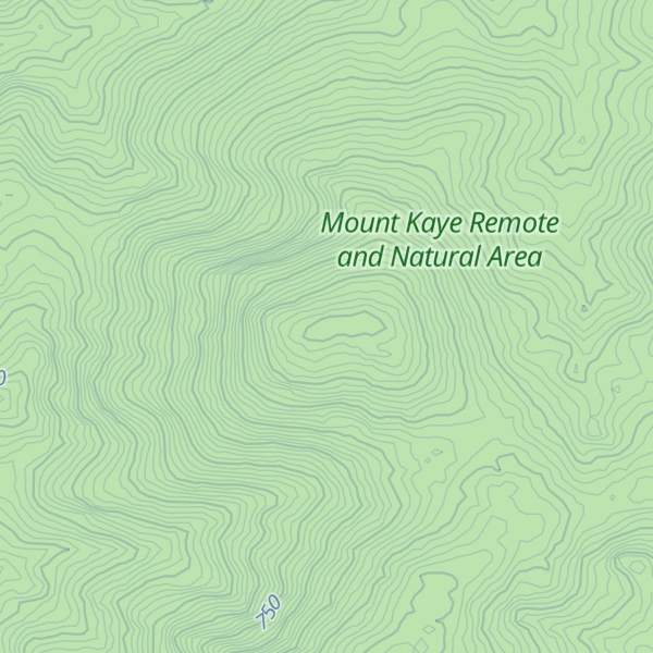 Map of Mount Kaye