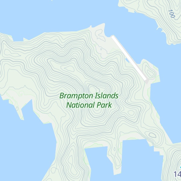 Map of Brampton Peak