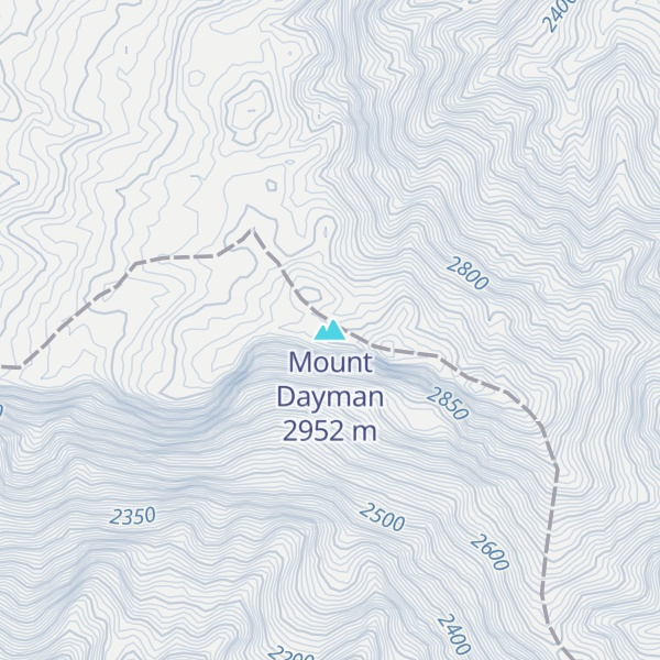 Map of Mount Dayman