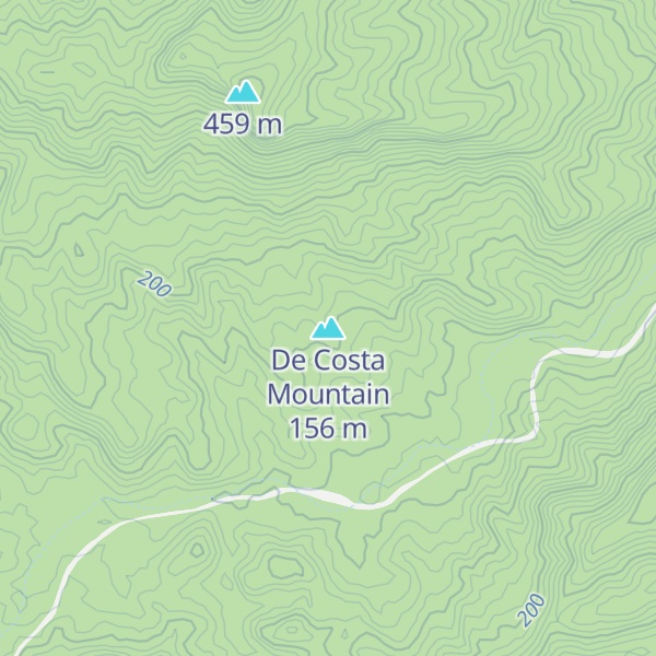 Map of De Costa Mountain