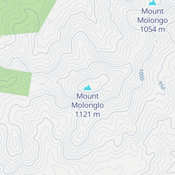 Map of Mount Molonglo